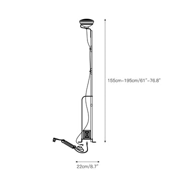 Toio Floor Lamp – detail 3 — Dimension drawings 1