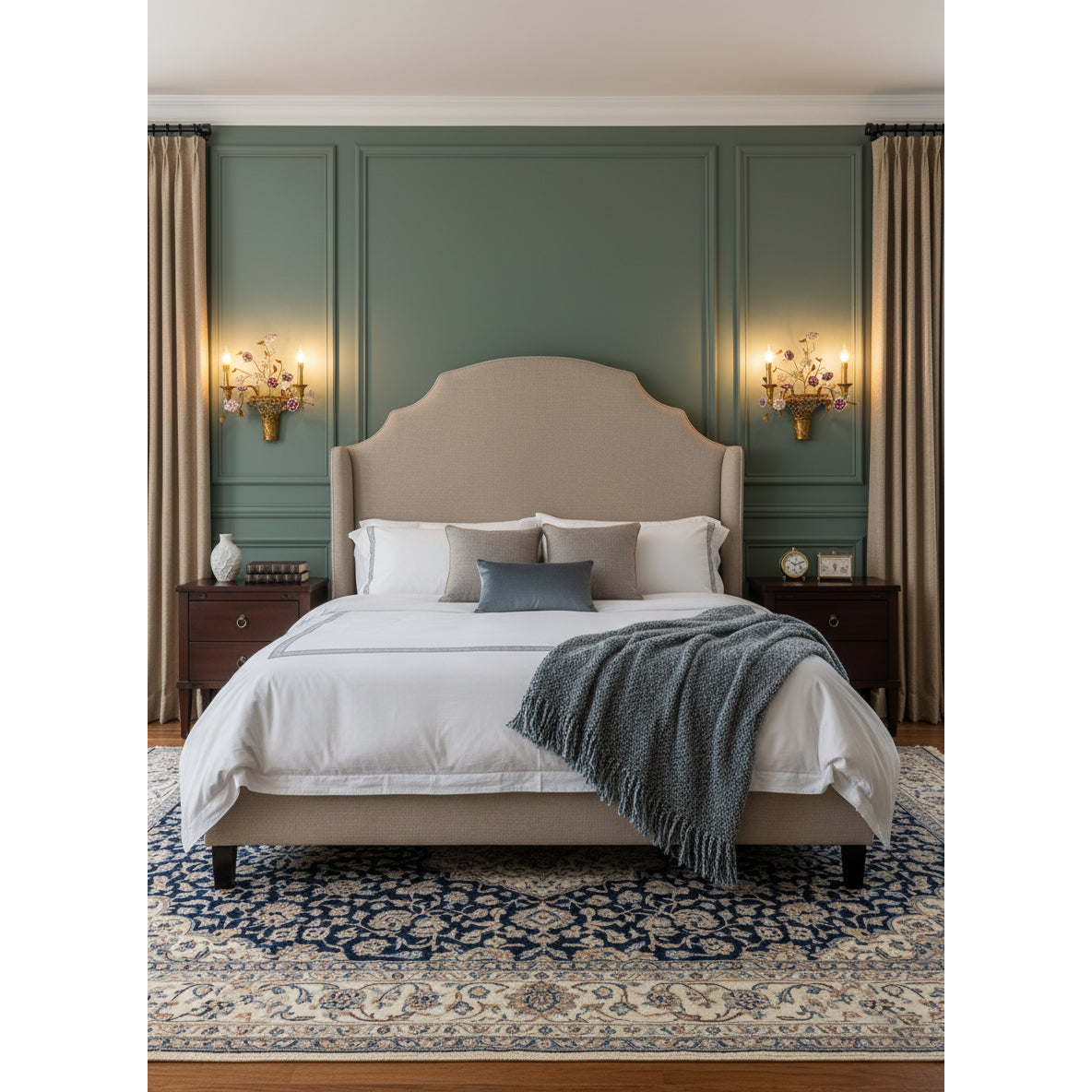 Tole Ceramic Flower Wall Lamp