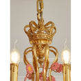 Load image into Gallery viewer, Tole Foliate Decorated Chandelier
