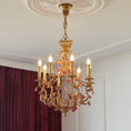 Load image into Gallery viewer, Tole Foliate Decorated Chandelier
