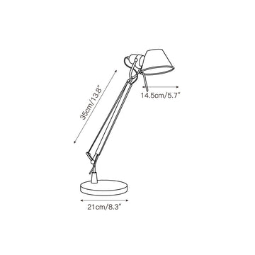 Articulated Aluminum Desk Lamp – detail 3 — Dimension drawings 1