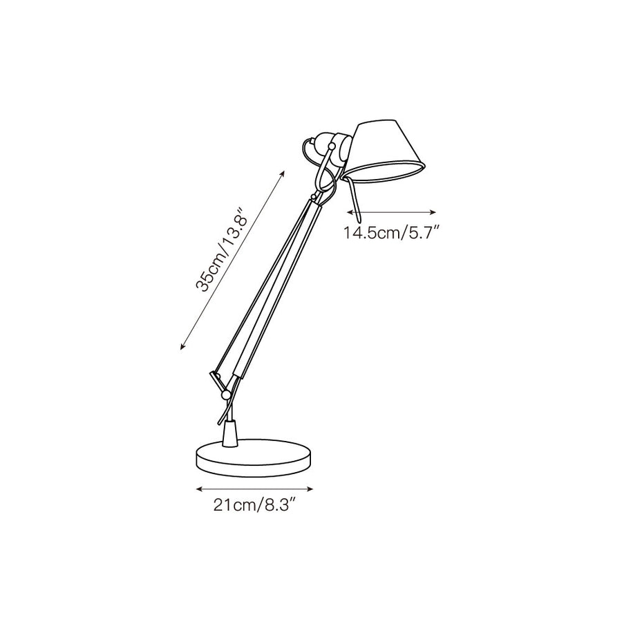 Articulated Aluminum Desk Lamp – detail 3 — Dimension drawings 1