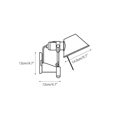 Brady Rocker Arm Plug-in Sconce – detail 3 — Dimension drawings 1