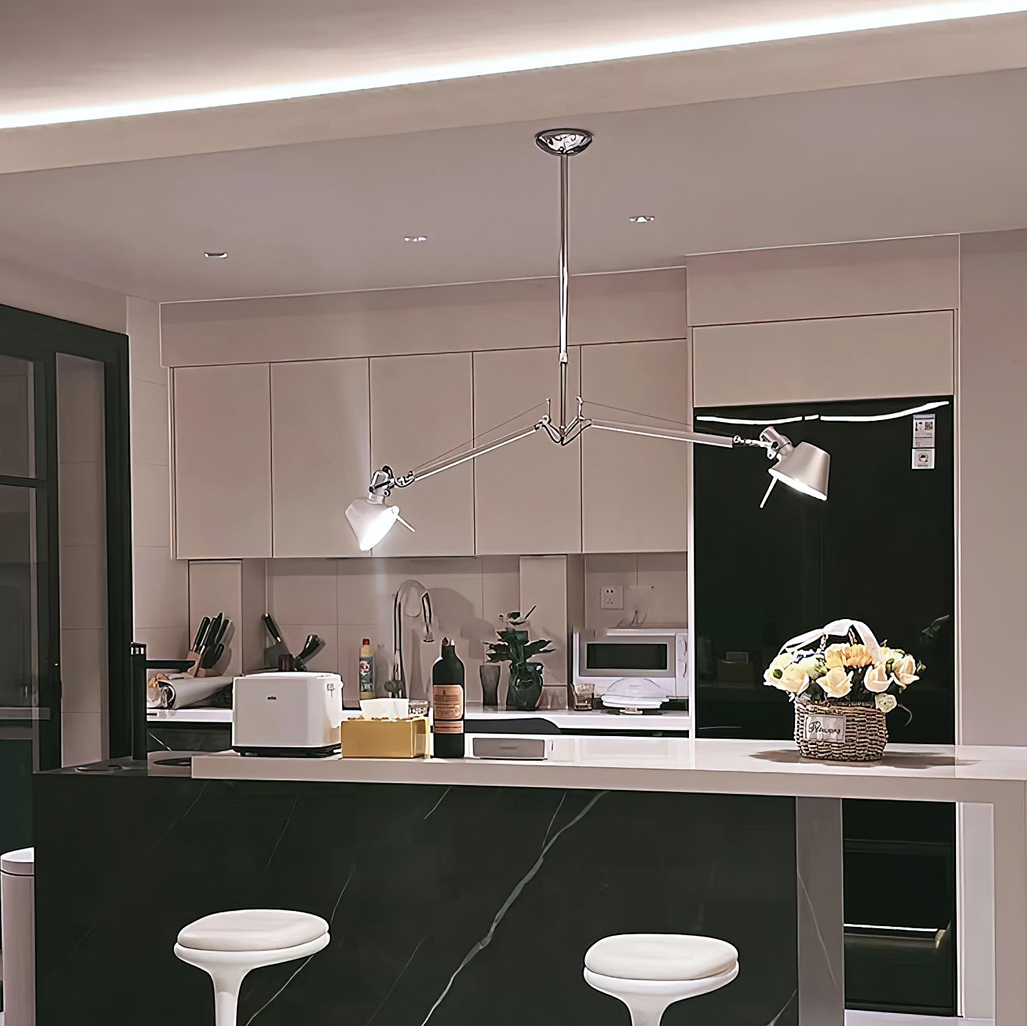 Brady Rocker Arm Pendant Lamp