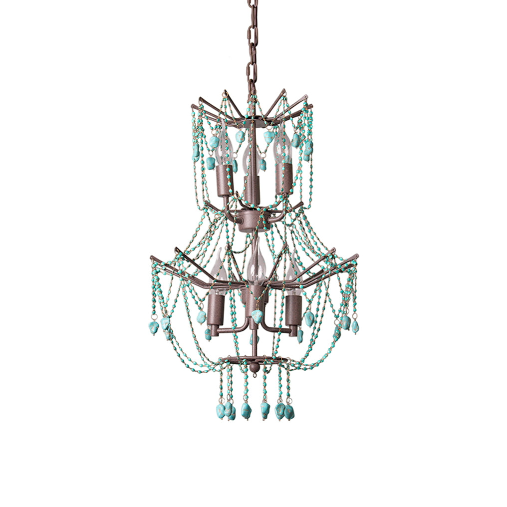 Toluca Turquoise Chandelier
