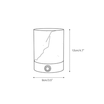 Totem Alabaster Table Lamp (built-in battery) – detail 3 — Dimension drawings 1