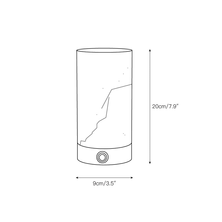 Totem Alabaster Table Lamp (built-in battery) – detail 4 — Dimension drawings 2