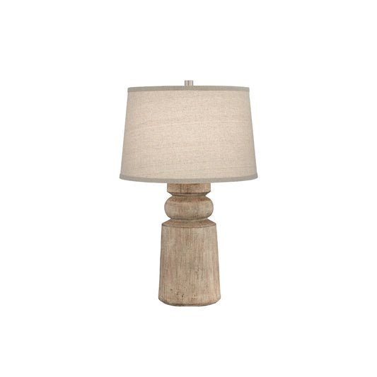 Lampe de table en bois naturel Totem