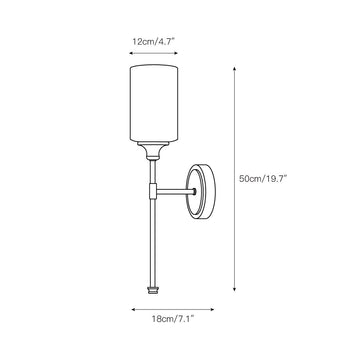 Tracie Wall Lamp – detail 3 — Dimension drawings 1
