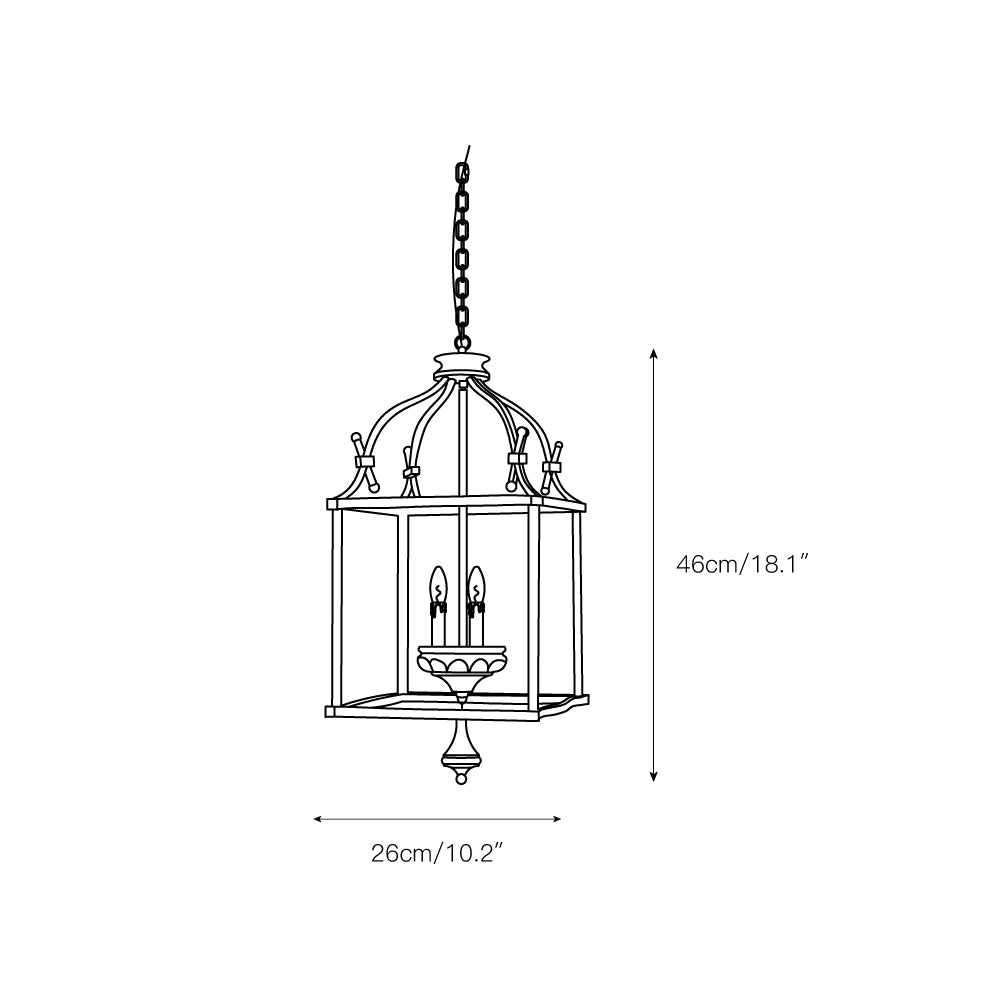 Lustre traditionnel en forme de cage à oiseaux