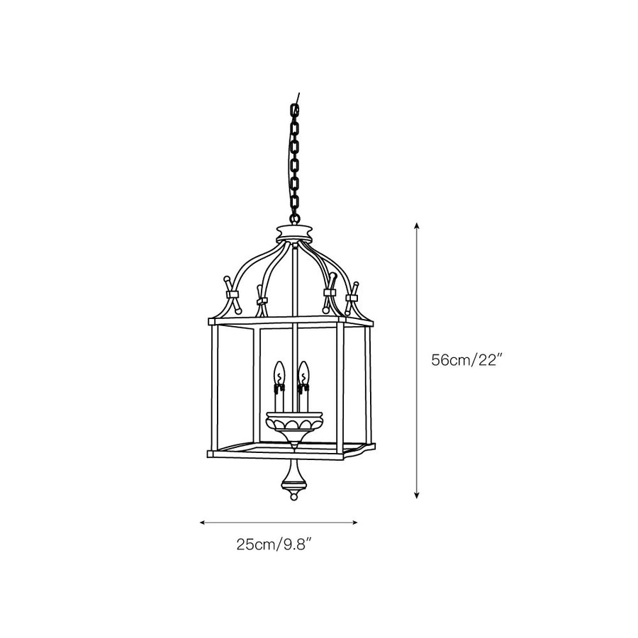 Traditional Birdcage Chandelier – detail 3 — Dimension drawings 1