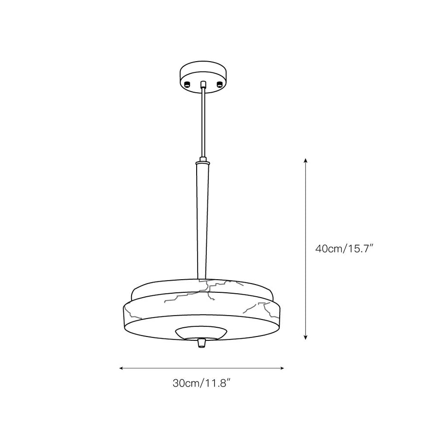 Trave Alabaster Pendant Lamp – detail 3 — Dimension drawings 1