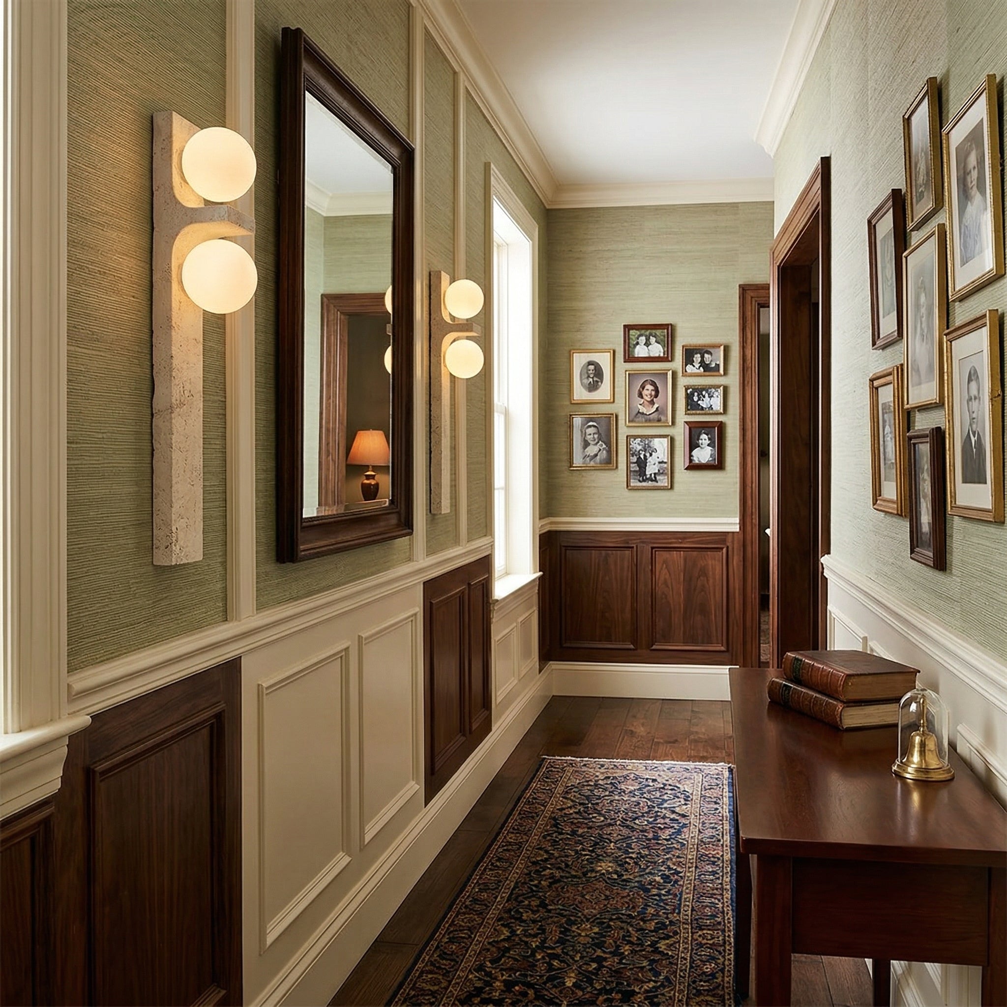 Asymmetrical Travertine Wall Sconce