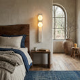 Load image into Gallery viewer, Asymmetrical Travertine Wall Sconce

