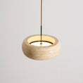 Load image into Gallery viewer, Travertine Drum Pendant Lamp
