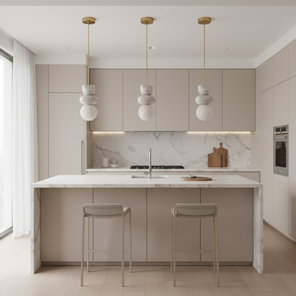 Alabaster Totem Pendant Lamp