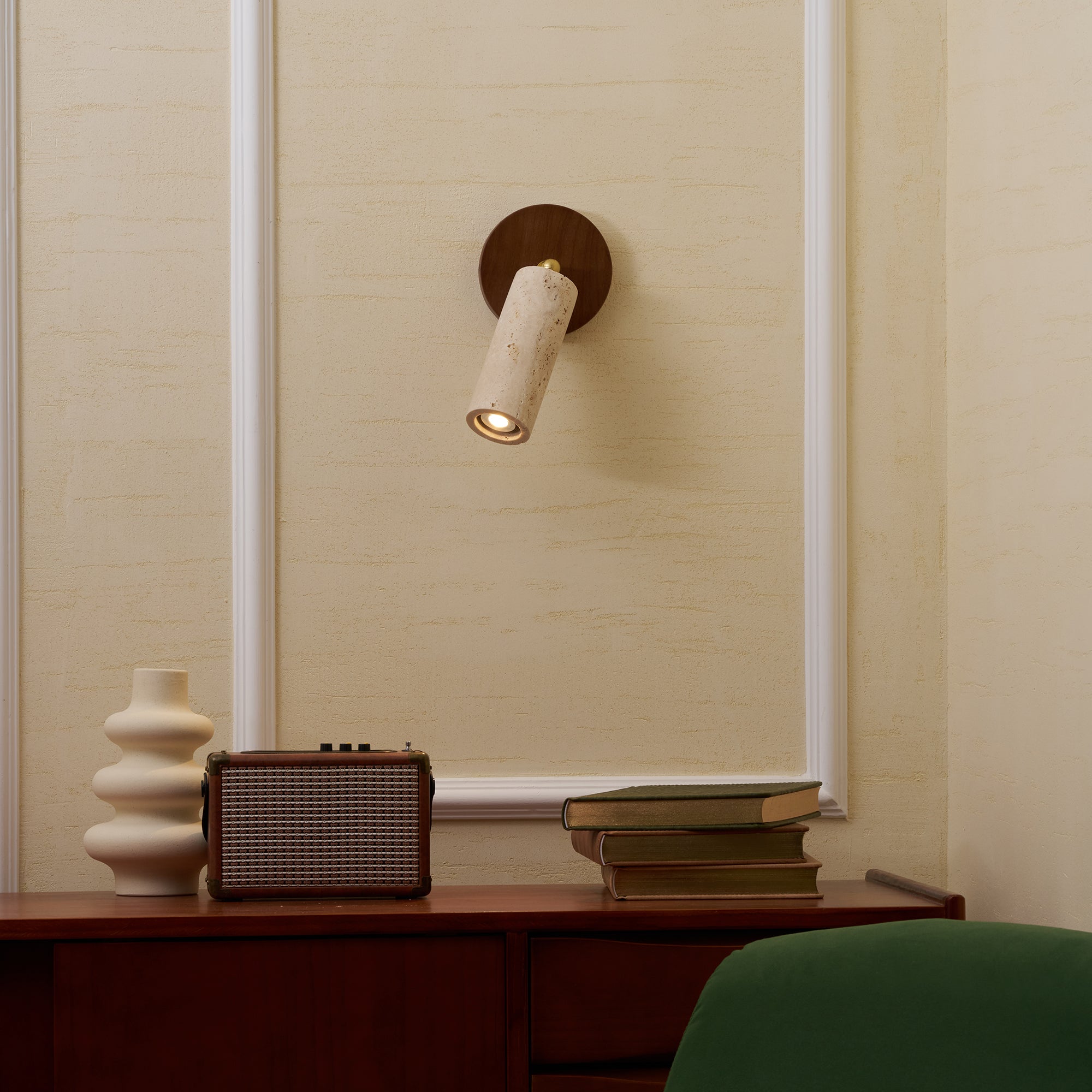 Travertine Mireille Wall Lamp