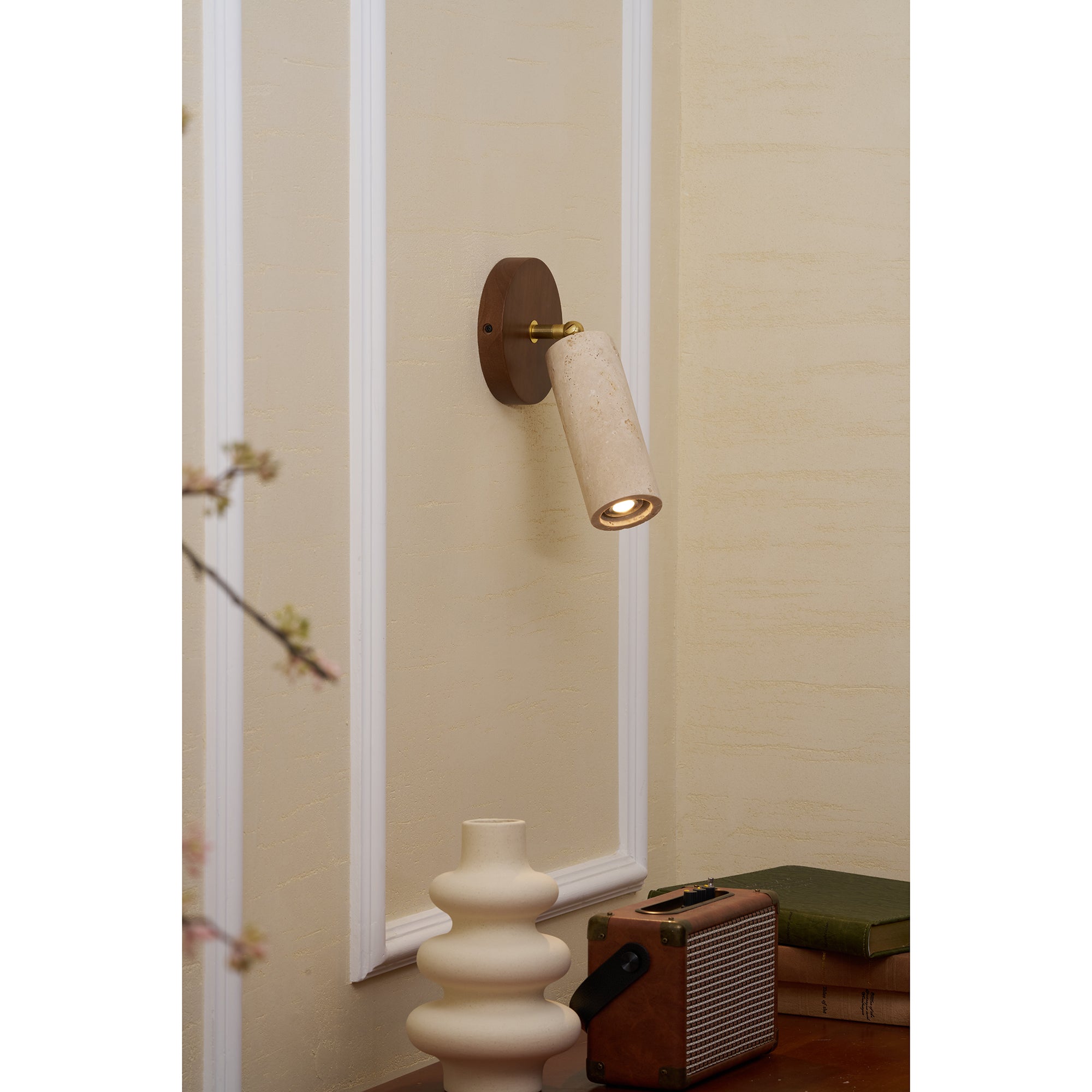 Travertine Mireille Wall Lamp