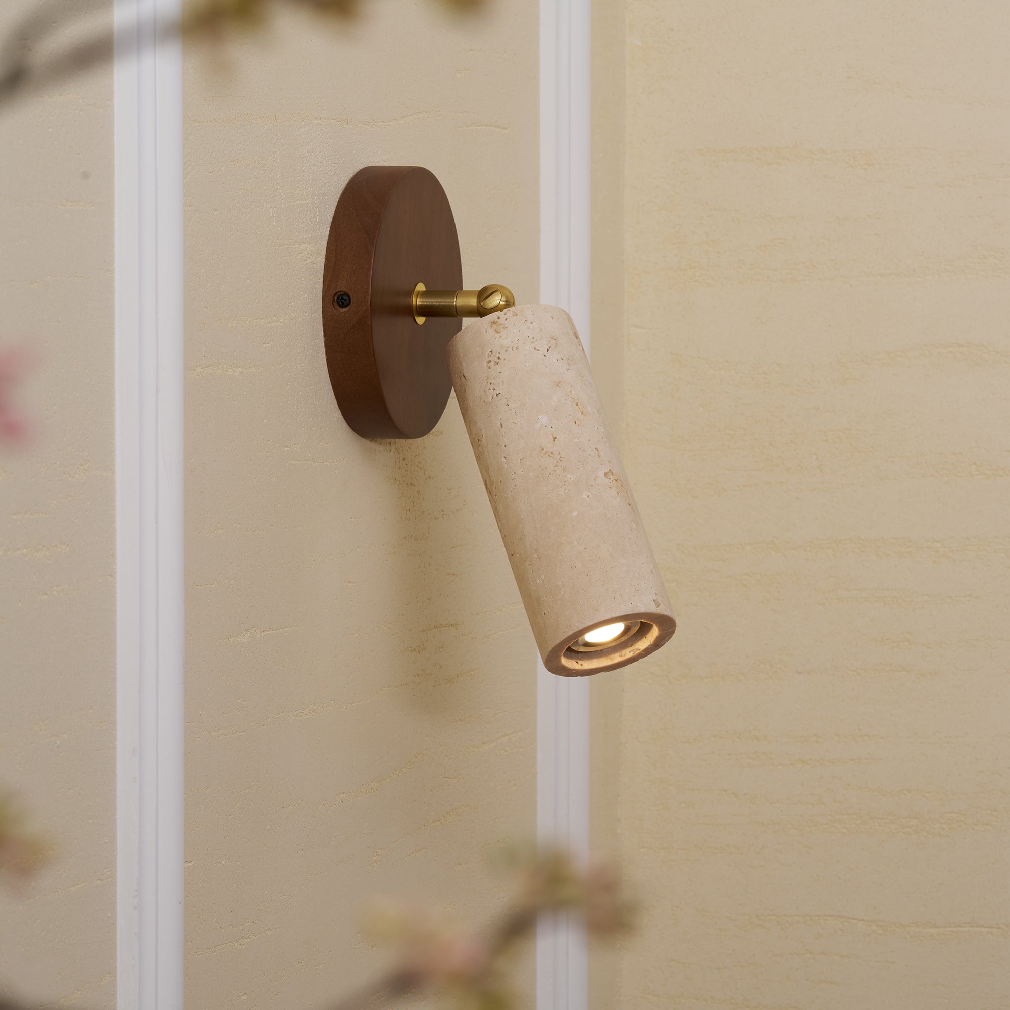 Travertine Mireille Wall Lamp