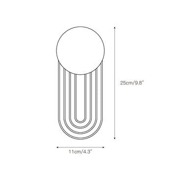 Trent Travertine Wall Lamp – detail 3 — Dimension drawings 1