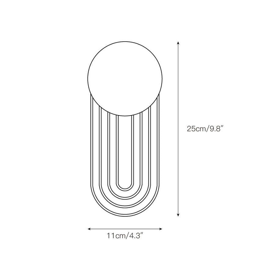 Trent Travertine Wall Lamp – detail 3 — Dimension drawings 1