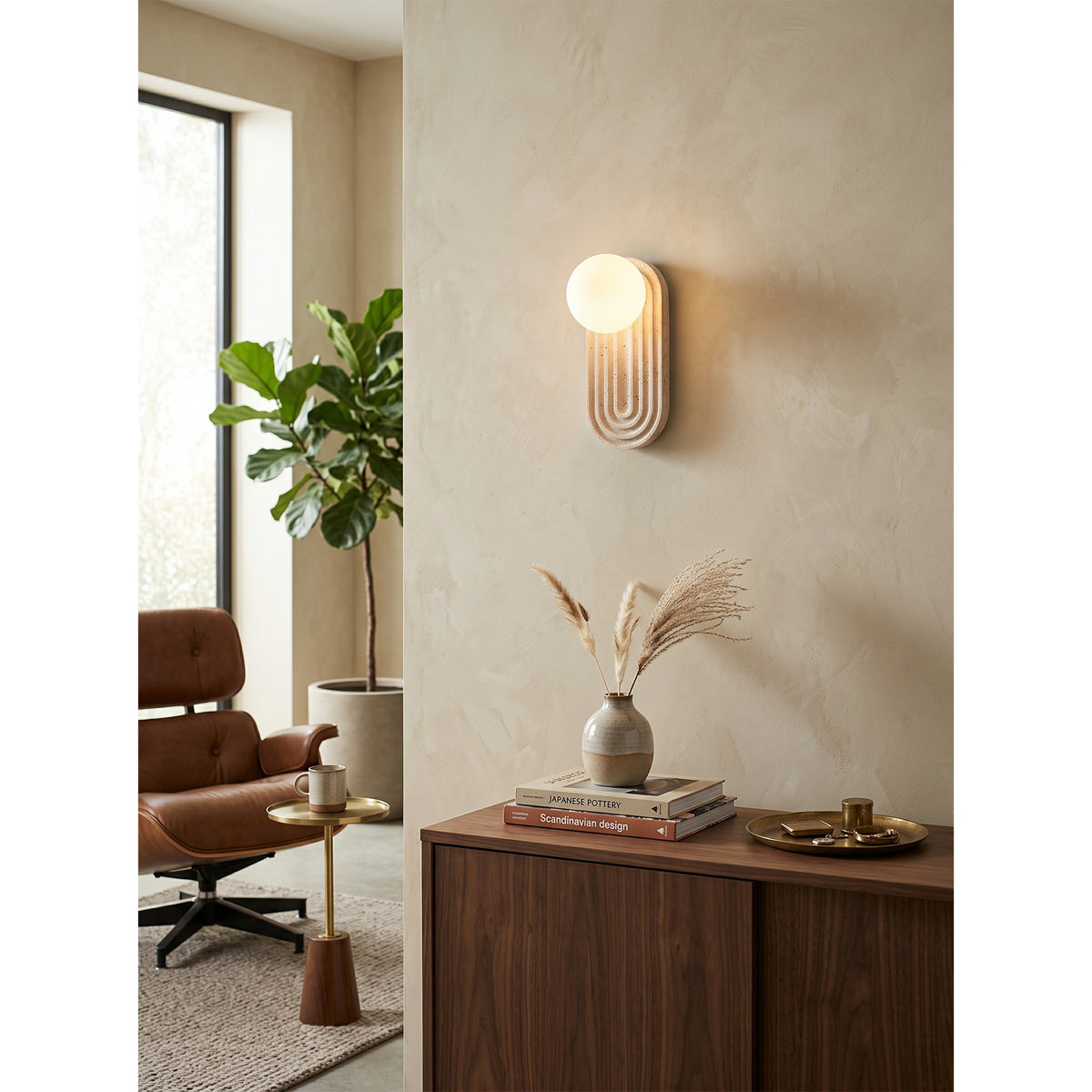 Trent Travertine Wall Lamp