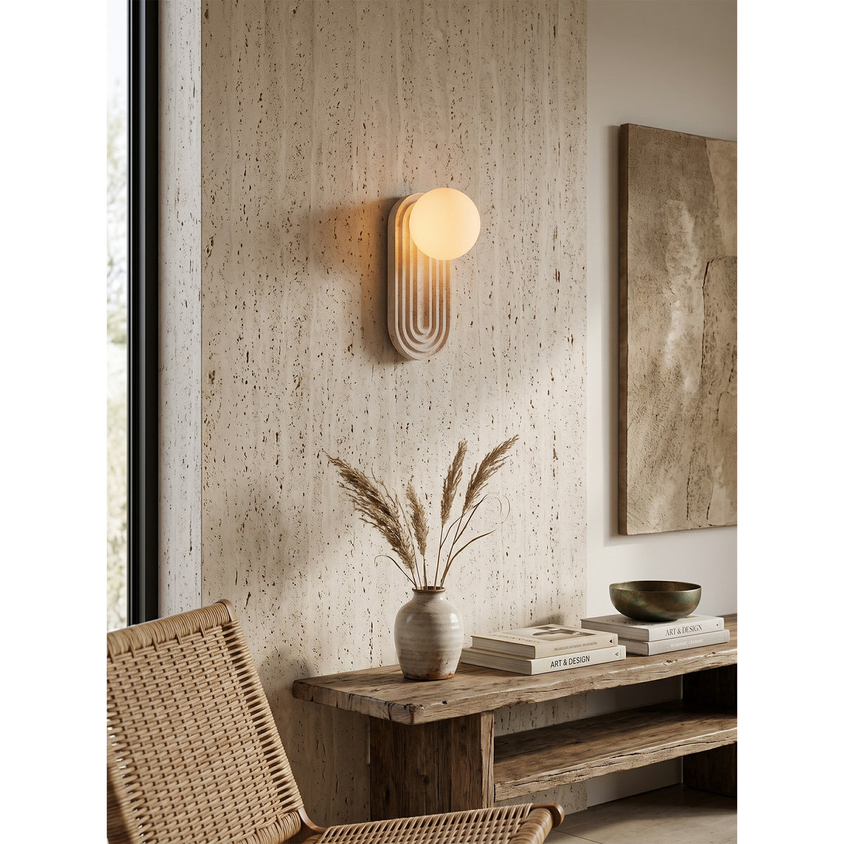 Trent Travertine Wall Lamp