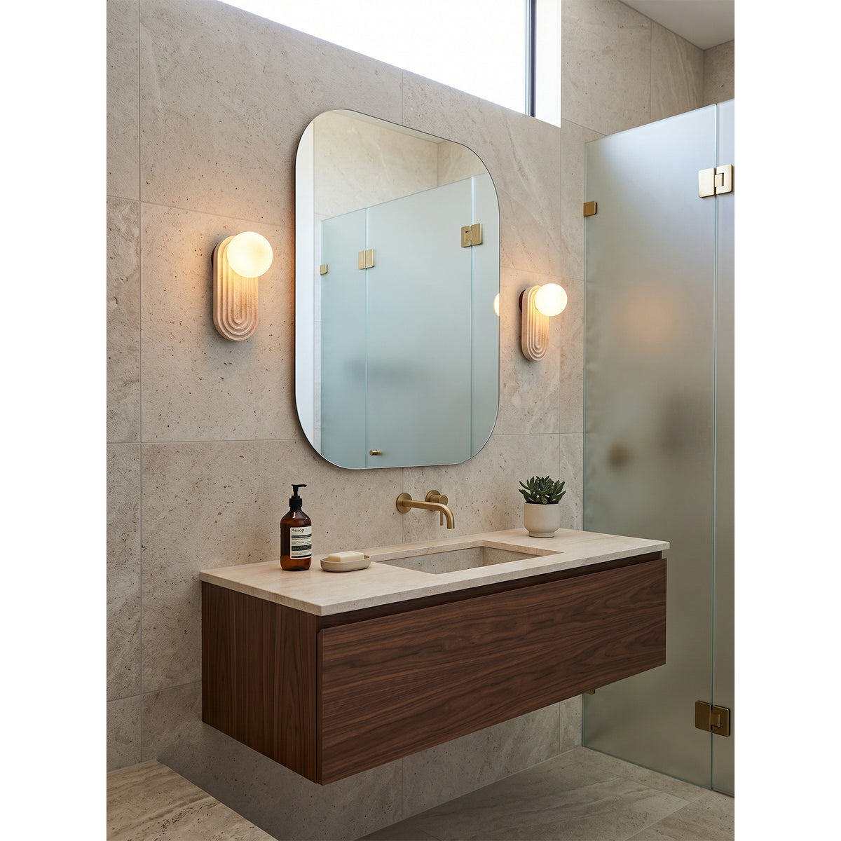 Trent Travertine Wall Lamp
