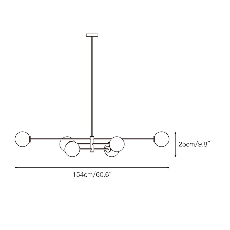 Trevi Chandelier – detail 5 — Dimension drawings 2