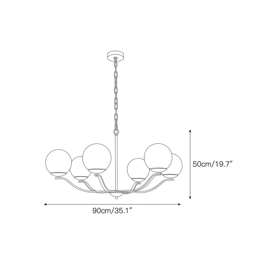 Trey Chandelier – detail 5 — Dimension drawings 3