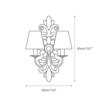 Trianon Glit Sconce – detail 4 — Dimension drawings 2