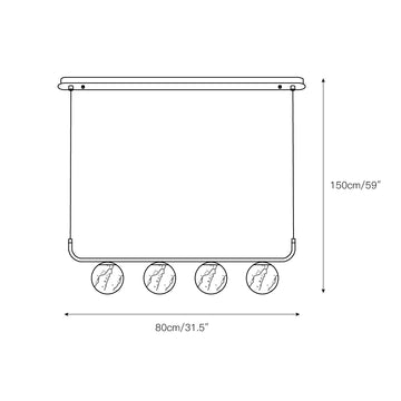 Tribeca Alabaster Pendant Lamp – detail 7 — Dimension drawings 2