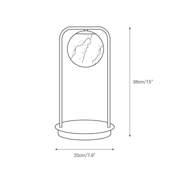 Tribeca Alabaster Table Lamp – detail 3 — Dimension drawings 1