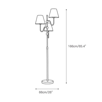 Triple Floor Lamp – detail 3 — Dimension drawings 1