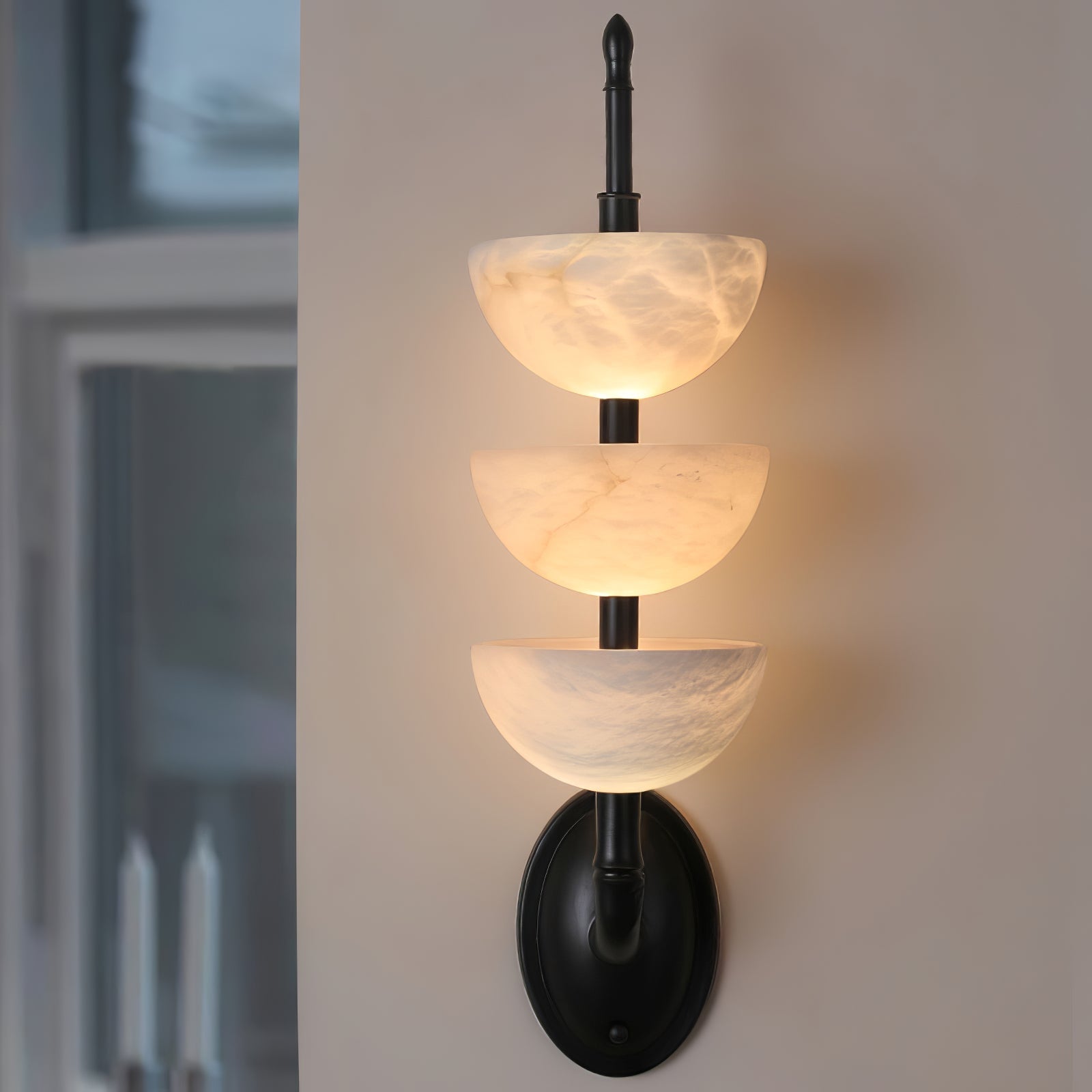 Triple Alabaster Wall Lamp