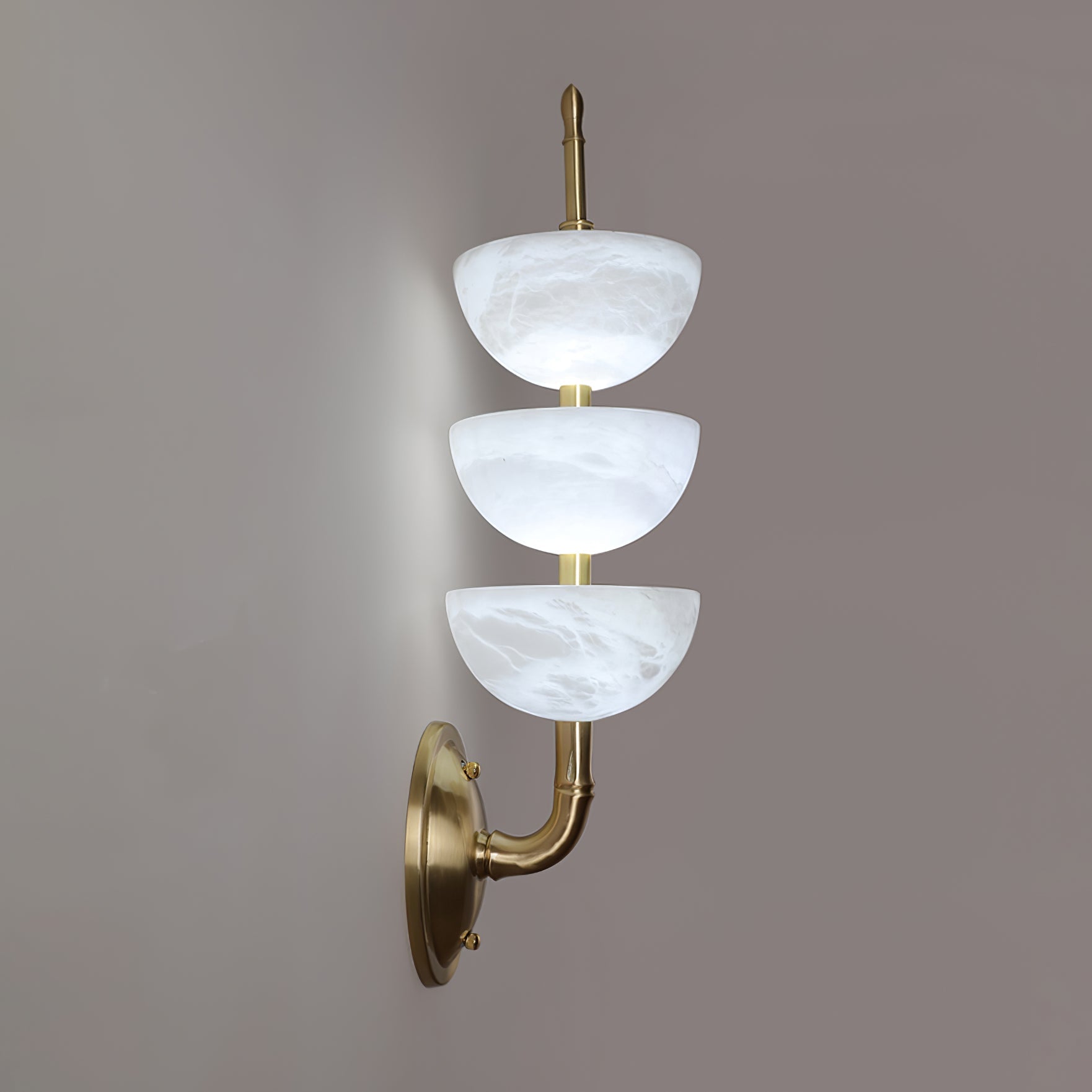 Triple Alabaster Wall Lamp