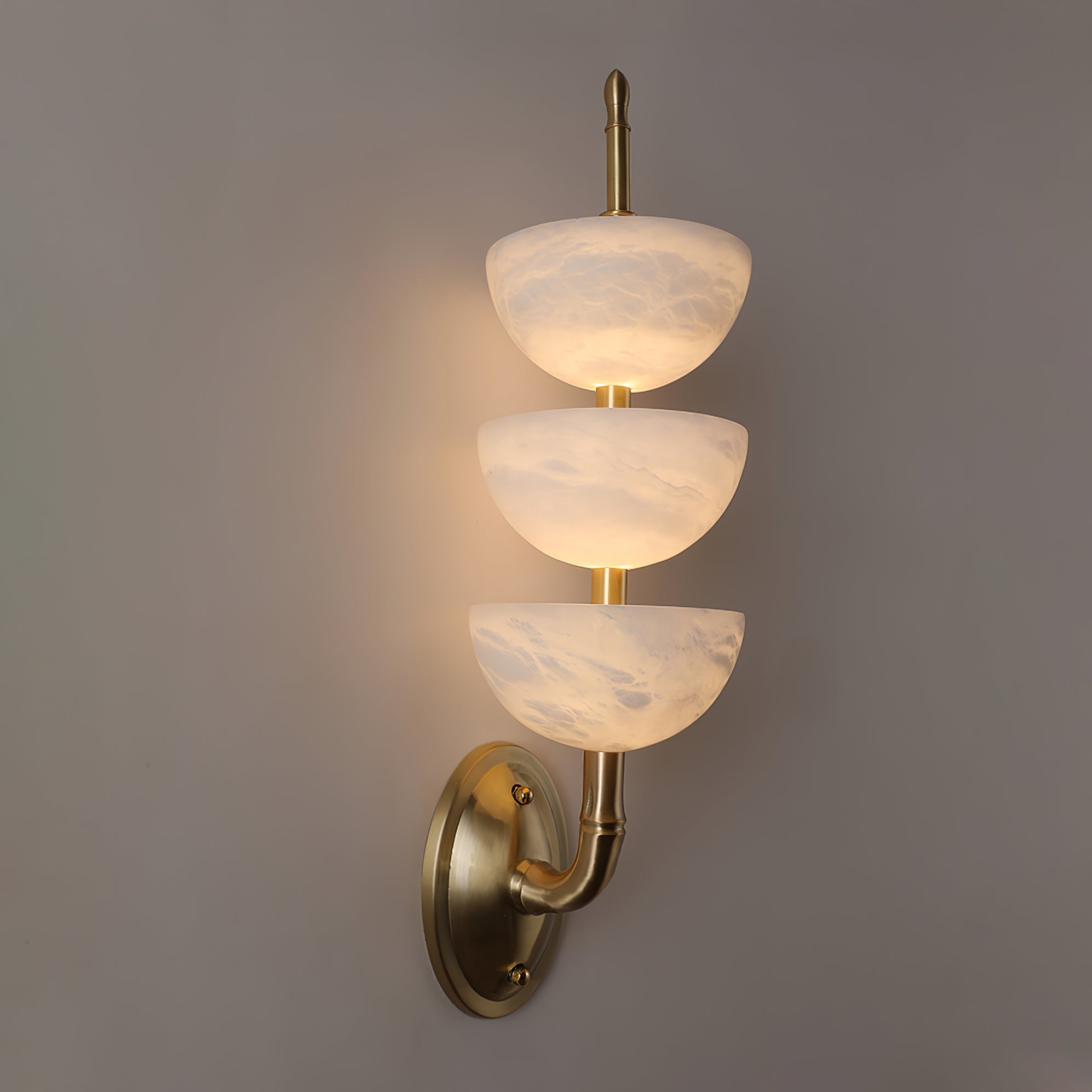 Triple Alabaster Wall Lamp