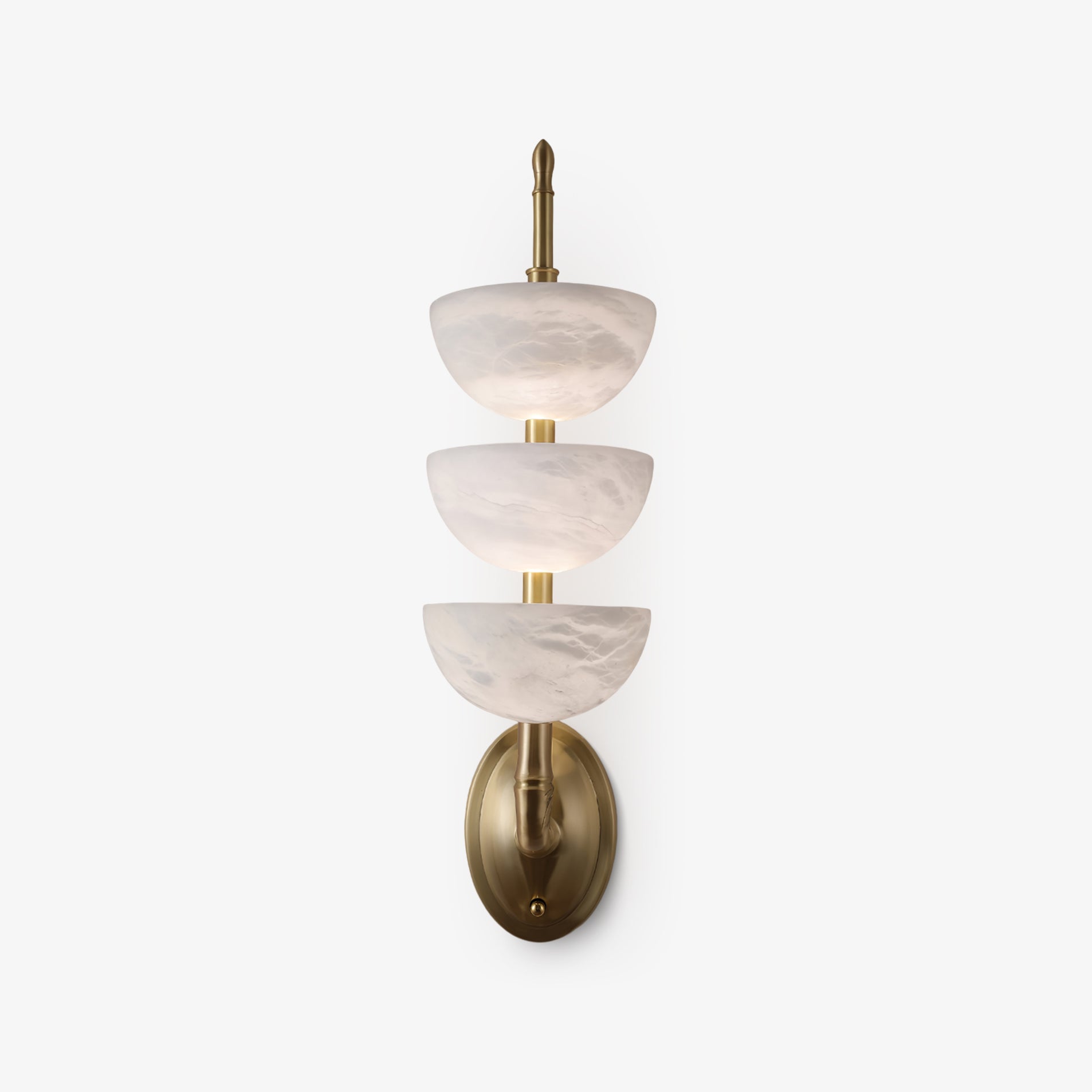 Triple Alabaster Wall Lamp