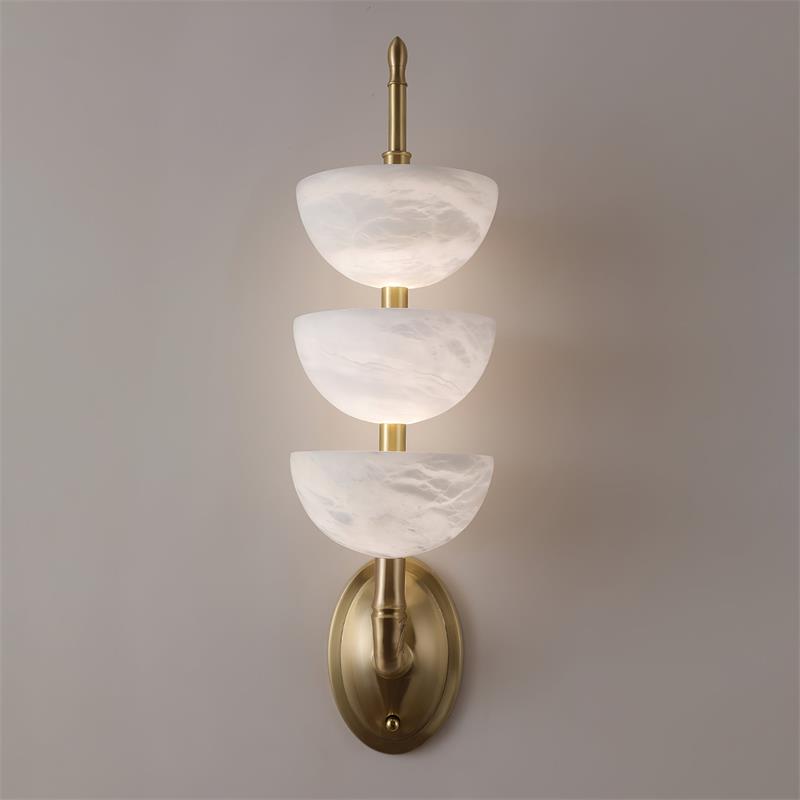 Triple Alabaster Wall Lamp