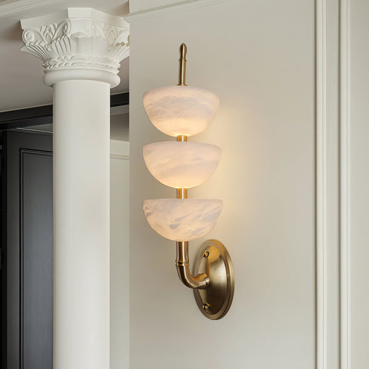 Triple Alabaster Wall Lamp