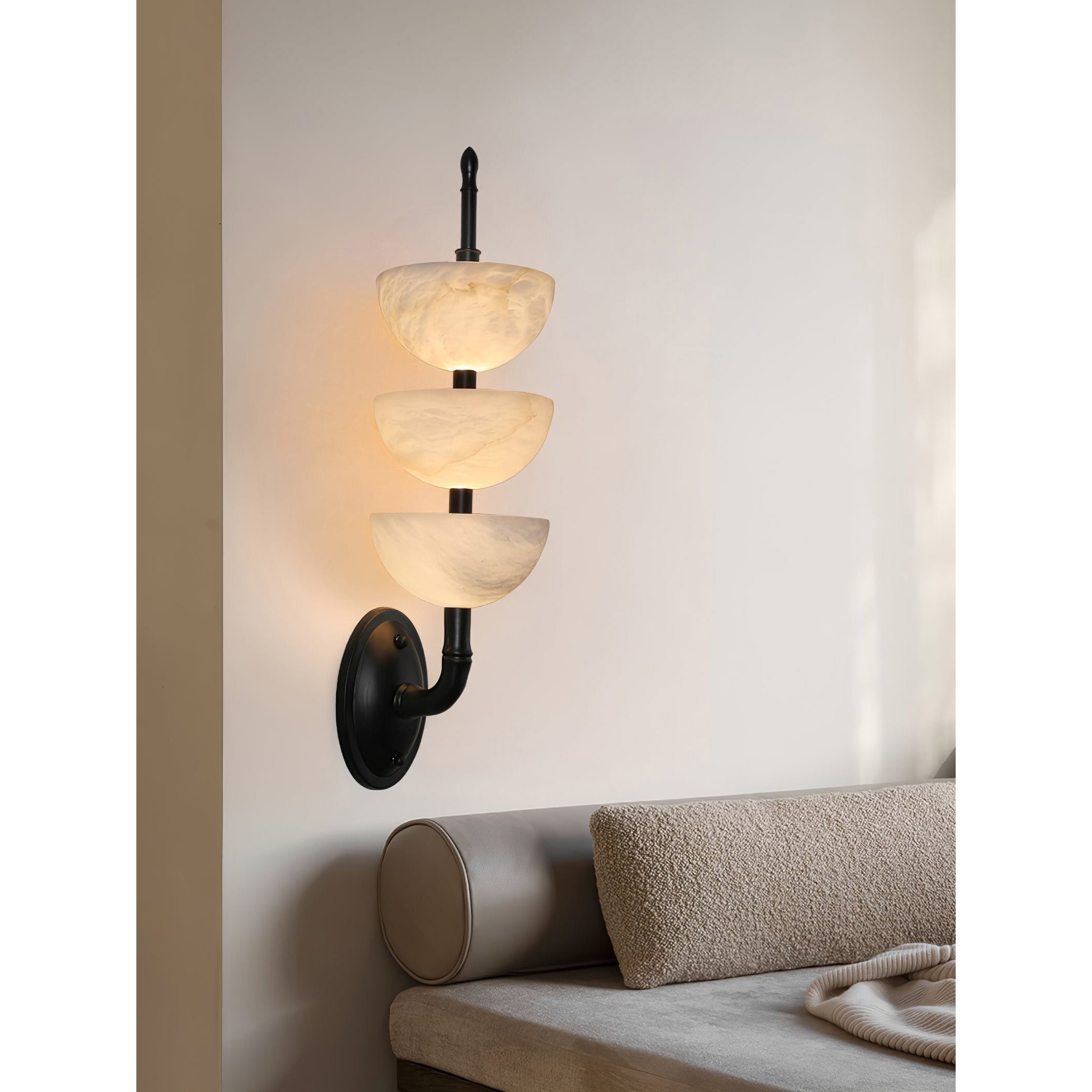 Triple Alabaster Wall Lamp