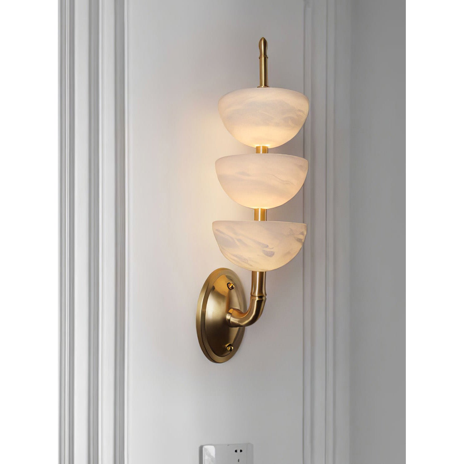 Triple Alabaster Wall Lamp