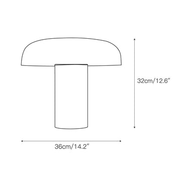 Tropico Table Lamp – detail 3 — Dimension drawings 1