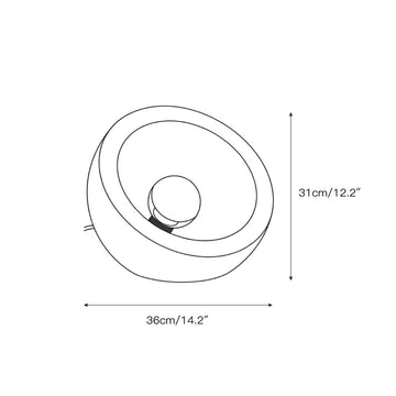 Tsuki Table Lamp – detail 3 — Dimension drawings 1