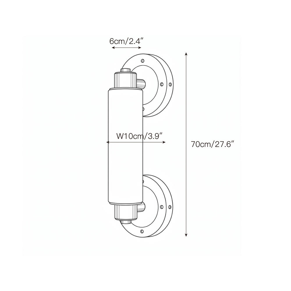 Tubular Alabaster Wall Sconce