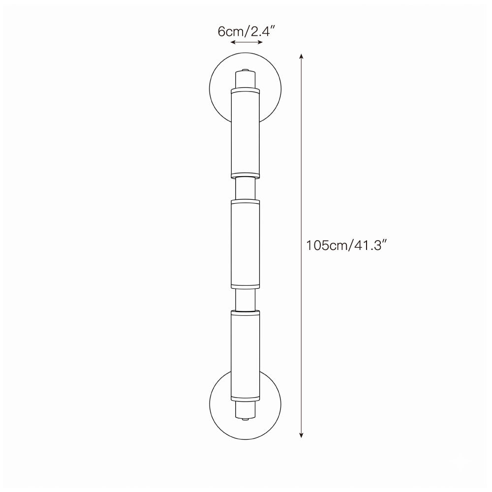 Tubular Alabaster Wall Sconce