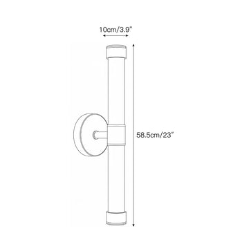 Tube Brass Wall Sconce – detail 3 — Dimension drawings 1