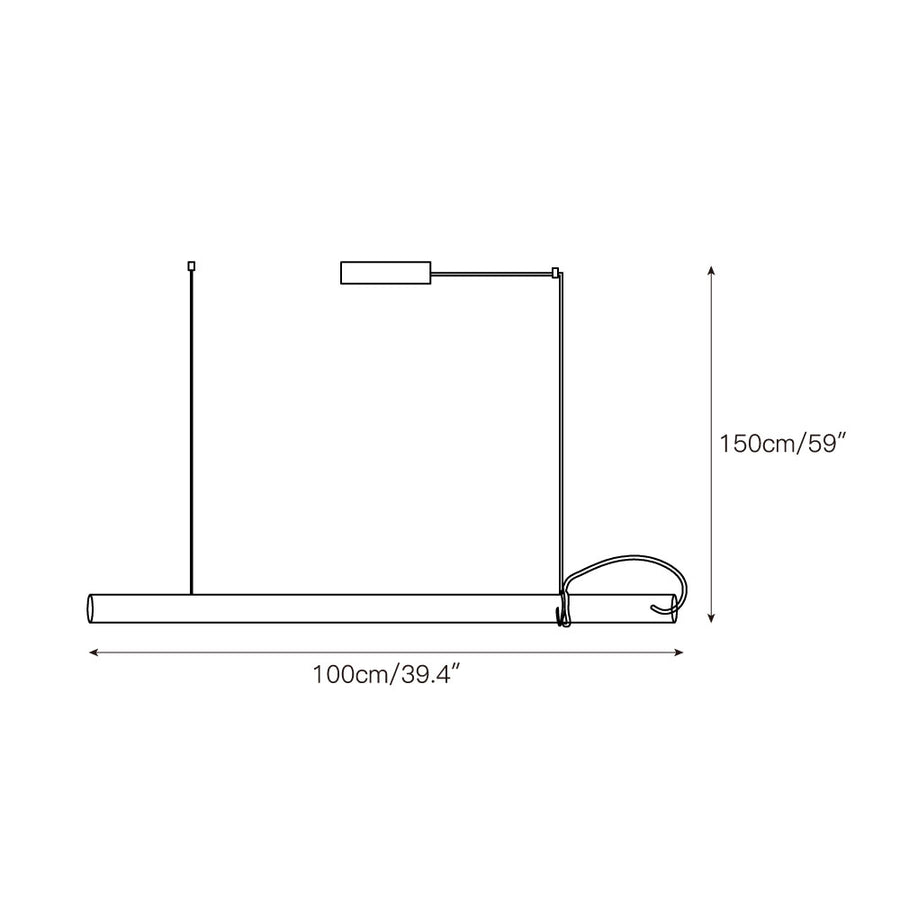 Tubular Linear LED Pendant Lamp – detail 3 — Dimension drawings 1