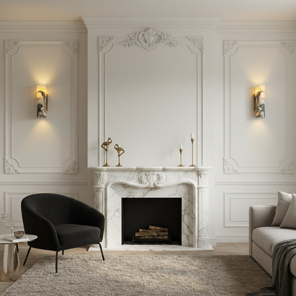 Tubular Marble Wall Lamp