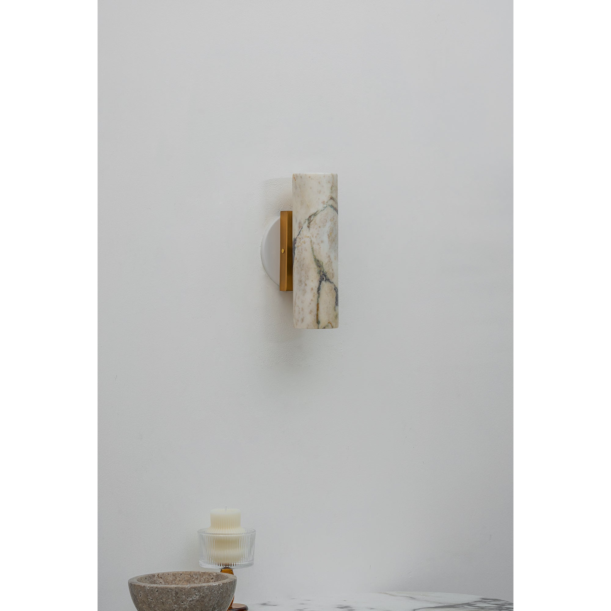 Tubular Marble Wall Lamp